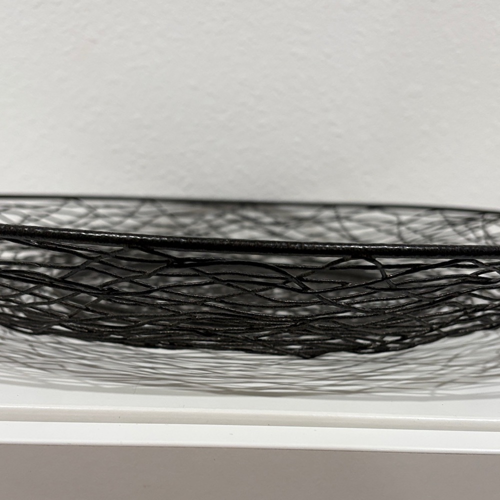 Hearth and hand magnolia French black wire charger / basket - Picture 6 of 6